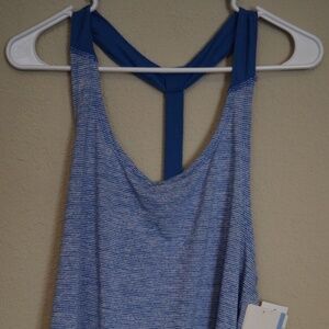 Jockey Sport Neo Stripe T-Back Tank Top - Blue - L